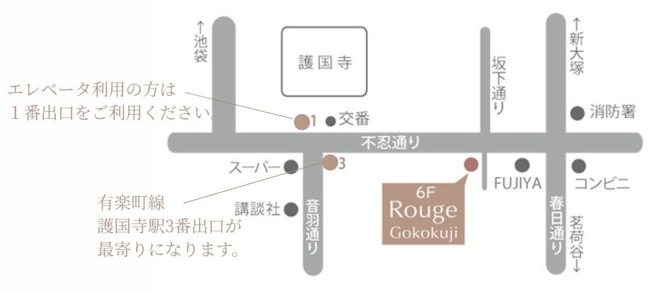 護国寺駅からの地図